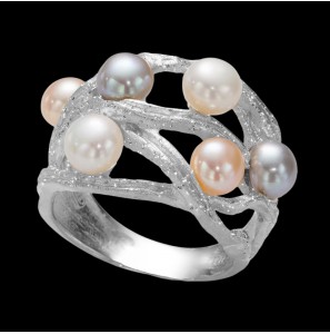 Sanjoya München ring met zoetwater parels mt. 56 - 3223368