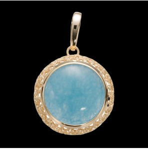 Sanjoya Venetië GV hanger met lichtblauwe quartz steen. - 3223372