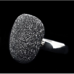 Sanjoya Boedapest ring met zwart oxi mt. 58 - 3223393