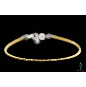 Sanjoya Milaan armband gg.verg. diamante 2 mm 17 cm - 3223407