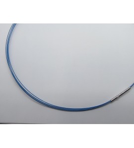 Sanjoya Rio Stalen collier 5 rijen blauwe kleur 45 cm - 3223411