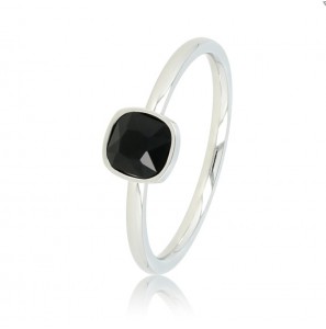 My Bendel Picolo ring met zwarte kristal mt. 16 - 3223453