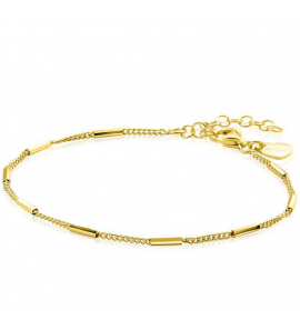 ZINZI zlv. armband gourmet met staafjes dun - 3223536