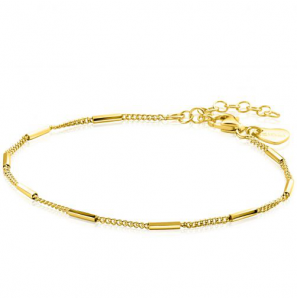 ZINZI zlv. armband gourmet met staafjes dun - 3223536