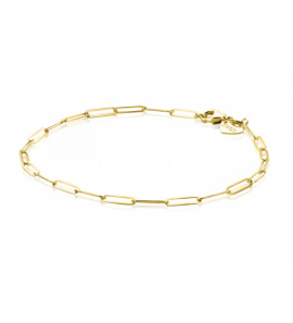 ZINZI Gold armband paperclip schakels 2.2 mm - 3223575