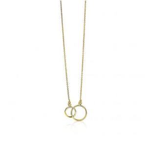 ZINZI Gold collier openrondjes inelkaar 40-42 cm - 3223579