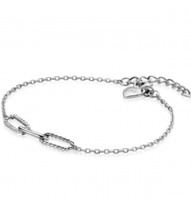 Zinzi zlv. armband met 3 paperclip shakels fant. zirc - 3223525