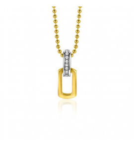 Zinzi zlv. hanger vbicolor open rechthoek oog zirc. - 3223557