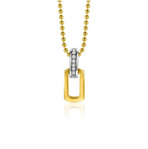 Zinzi zlv. hanger vbicolor open rechthoek oog zirc. - 3223557