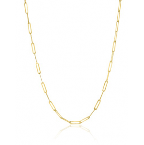 ZINZI Gold collier paperclip schakels 1.6 mm 45 cm - 3223578