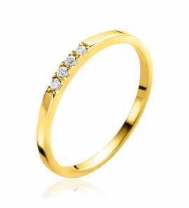 ZINZI GOLD rijring met 4x zirkonia mt. 56 - 3223592
