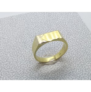 Goud herenring bicolour techthoek mt. 20 - 3223607