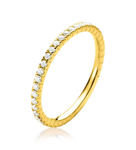 ZINZI GOLD rijring bezet met zirconia's mt. 56 - 3223588
