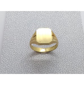 Goud heren ring achtkant mt. 21½ - 3223594