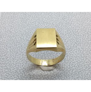 Goud heren ring achtkant mt. 21 - 3223595