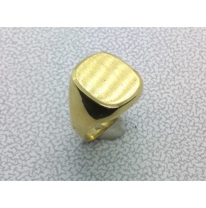 Goud heren ring ovaal mt. 18 - 3223597