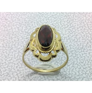 Goud dames ring met ganaat mt.18½ - 3223620