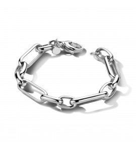 Zilver RH armband paperclip ronde buis 9 mm 19 cm - 3223683