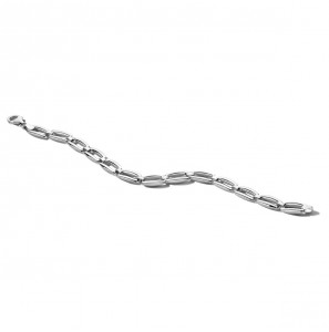 Zilver RH armband rechthoek 8 mm 19 cm - 3223684