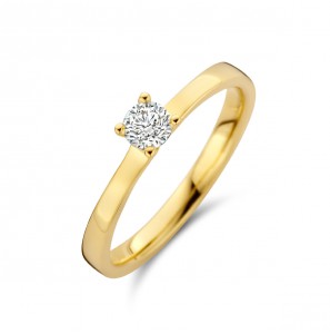 Goud dames ring met diam/bril 0.25 ct  mt. 17 - 3223734