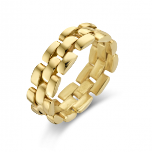 Goud dames ring flex 6 mm mt. 17â? - 3223735