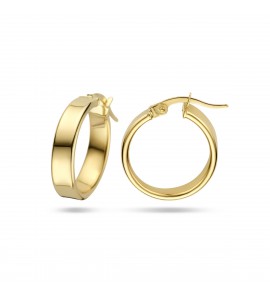 Goud klap-creolen rechthoek 18x4 mm - 3223742