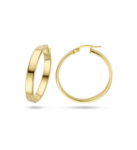 Goud klap-creolen rechthoek 27.5x4 mm - 3223743