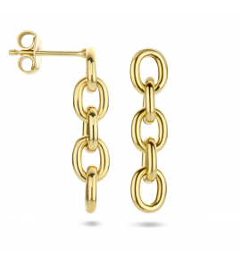 Goud oorhangers schakelmotief 5.5 mm 2.3 cm - 3223748