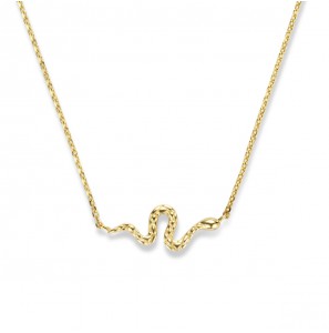 Goud anker collier 0.8 mm met slang 5.5x16.5 mm 40-42-44 cm - 3223760