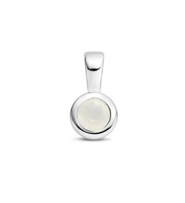 Zilver RH geboortesteen hanger 5.5 mm Juni Maansteen 0.35 ct - 3223791