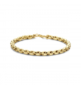 Goud armband fantasie schakel 5 mm 19 cm - 3223821