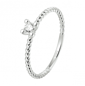 Goud wit dames aanchuifring tors met zirkonia 3 mm mt. 18¢ - 3223853