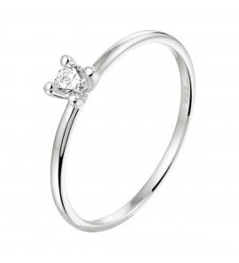 Gout wit aanschuifring met zirkonia 3 mm mt. 17¥ - 3223857