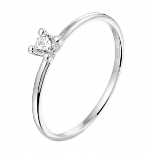 Gout wit aanschuifring met zirkonia 3 mm mt. 17¥ - 3223857