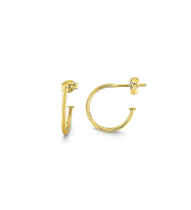 MY iMenso Gold Creoli earring "1.2 Tubo" 14k 14 mm - 3223869