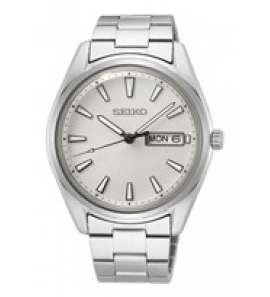 Seiko heren new link staal bracelet wit 100m wd - 3223878