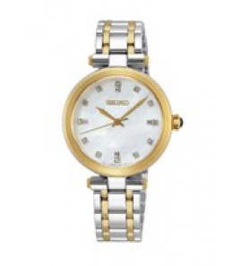 Seiko dame bicolour bracelet mop daimonds 50m wr - 3223880