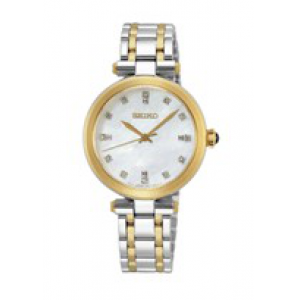 Seiko dame bicolour bracelet mop daimonds 50m wr - 3223880