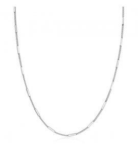 ZINZI zlv. collier dun gourmet met staafje - 3223895