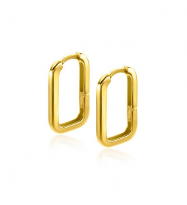 ZINZI Gold klapcreolen rechthoek 16x1.8 mm - 3223901