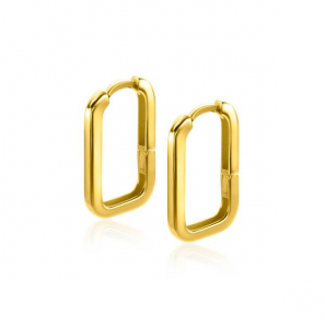 ZINZI Gold klapcreolen rechthoek 16x1.8 mm - 3223901