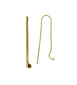 MY iMenso Gold Creoli earring "Fillo peperclip" 14k 35 mm - 3224045