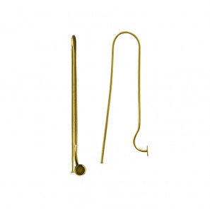 MY iMenso Gold Creoli earring "Fillo peperclip" 14k 35 mm - 3224045