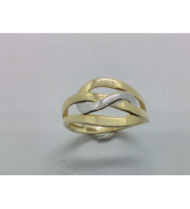 Goud bicolour dames ring mt. 16,5 - 3223916