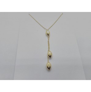 Goud anker collier metpegel hangers 42-45 cm - 3223939