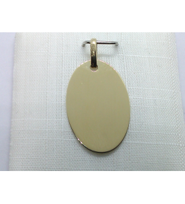 Goud graveerplaat ovaal 12.5x20 mm - 3223942