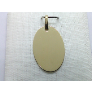 Goud graveerplaat ovaal 12.5x20 mm - 3223942
