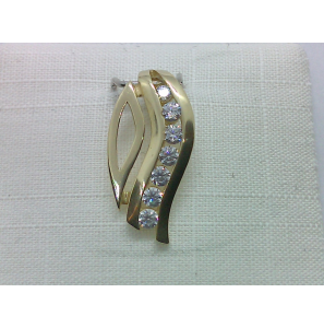 Goud hanger met zirkonia's - 3223946