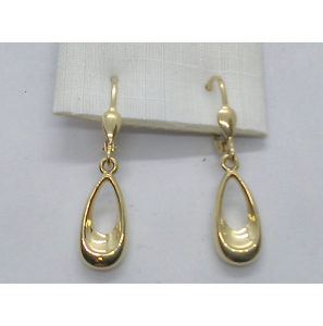 Goud oorhangers met open druppel - 3223965