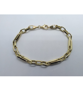 Goud armband fant. anker schakels 5 mm 19 cm - 3223971
